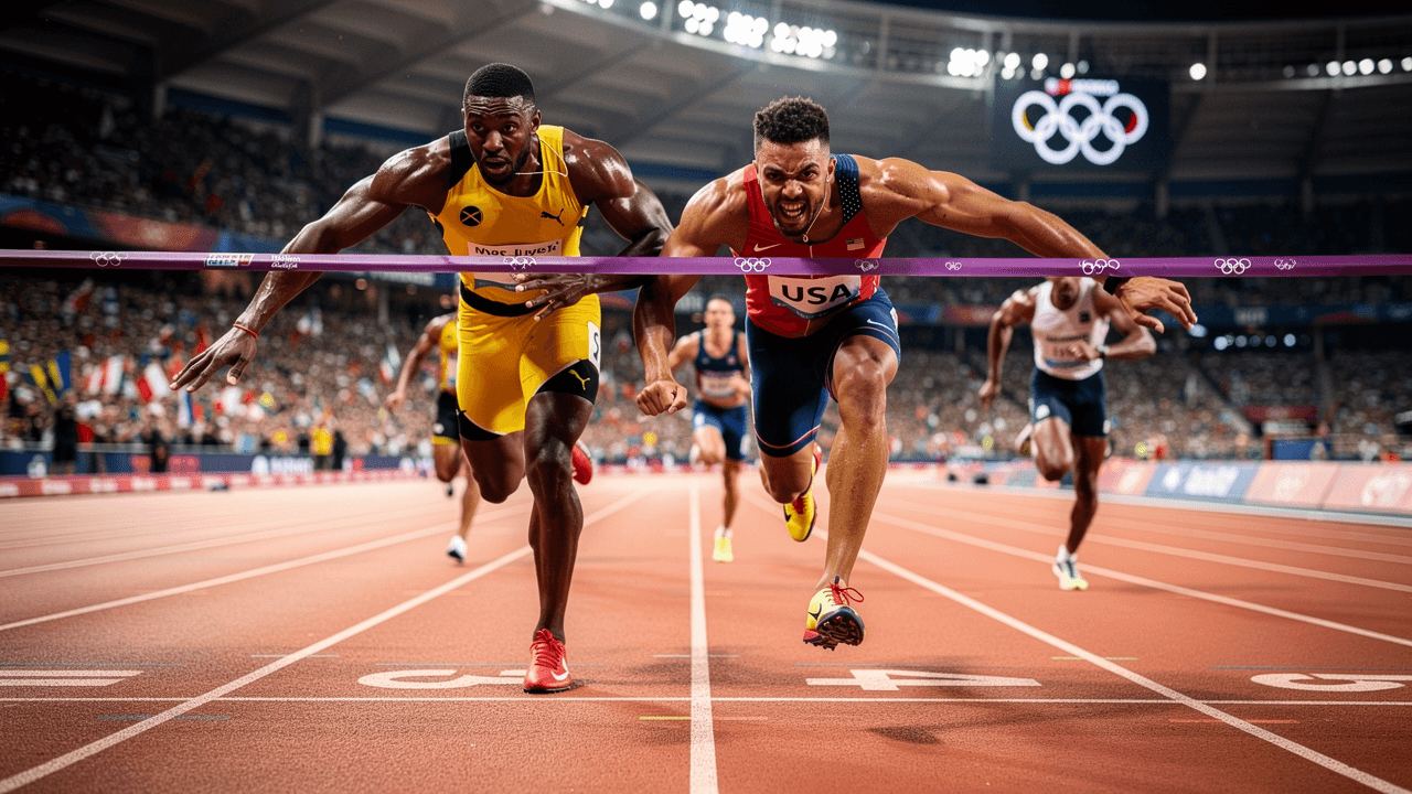 Noah Lyles Wins Olympic 100m Gold in Paris Photo Finish