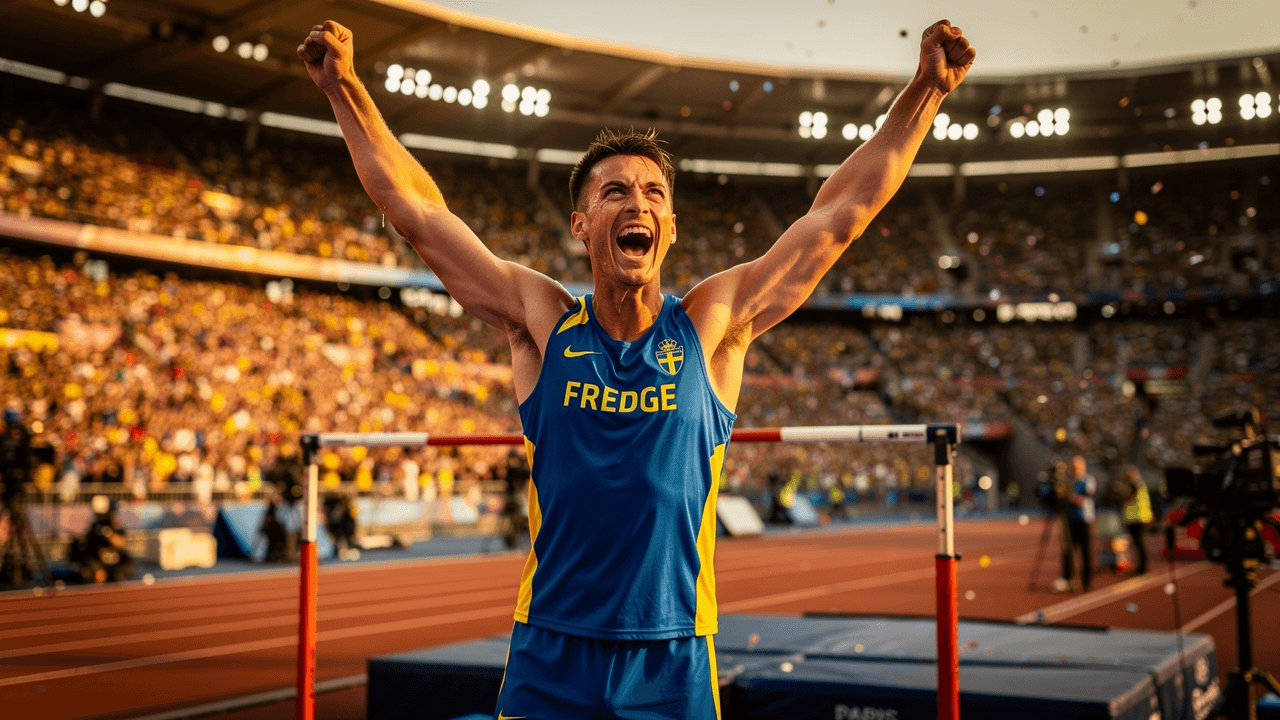 Duplantis Breaks Pole Vault World Record to Win Second Straight Olympic Gold