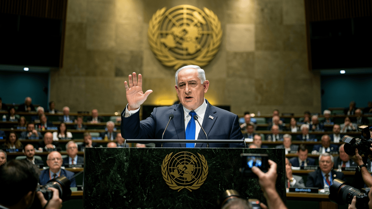 Netanyahu Defends Gaza Campaign at UN, Blames Iran for Regional Instability